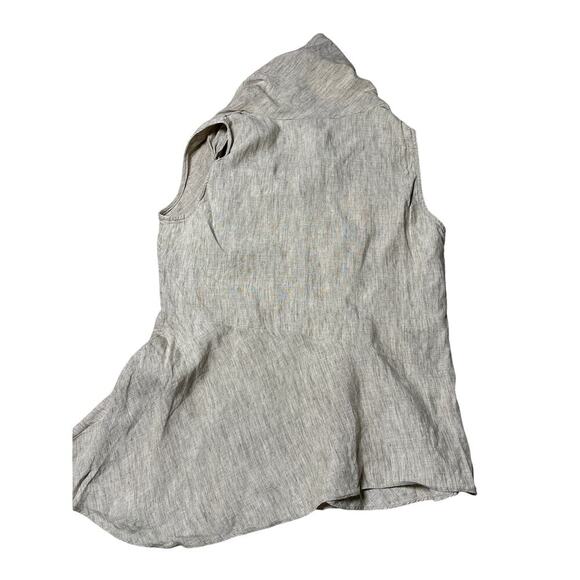 Vintage Irene Van Ryb Linen Cowl Neck Top EU 44 | 90s French Minimalist - Picture 6 of 8